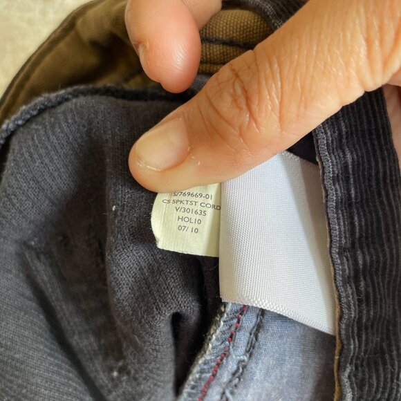 Banana Republic Mens 32x32 Corduroy Pants Black Pima Cotton Straight Leg - Picture 5 of 11